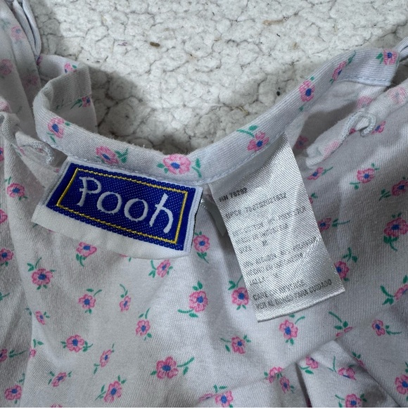 Disney Winnie the Pooh Women’s Sleep Dress Medium White Pink Floral Nightgown - Picture 4 of 4